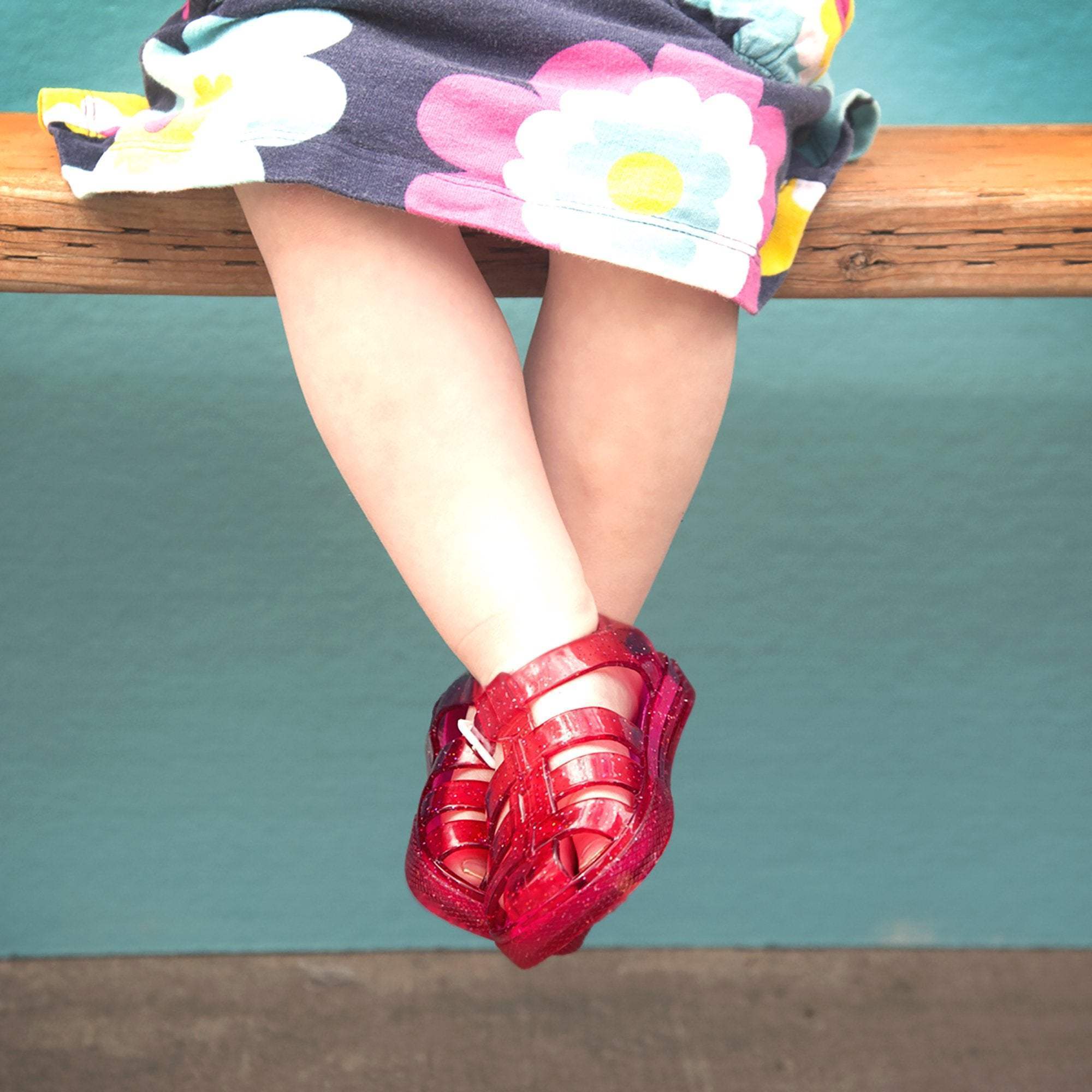 Heart Sole Girl Jellies Shoes - 6 Pink by DelSol for Kids - 1 Pair Shoes