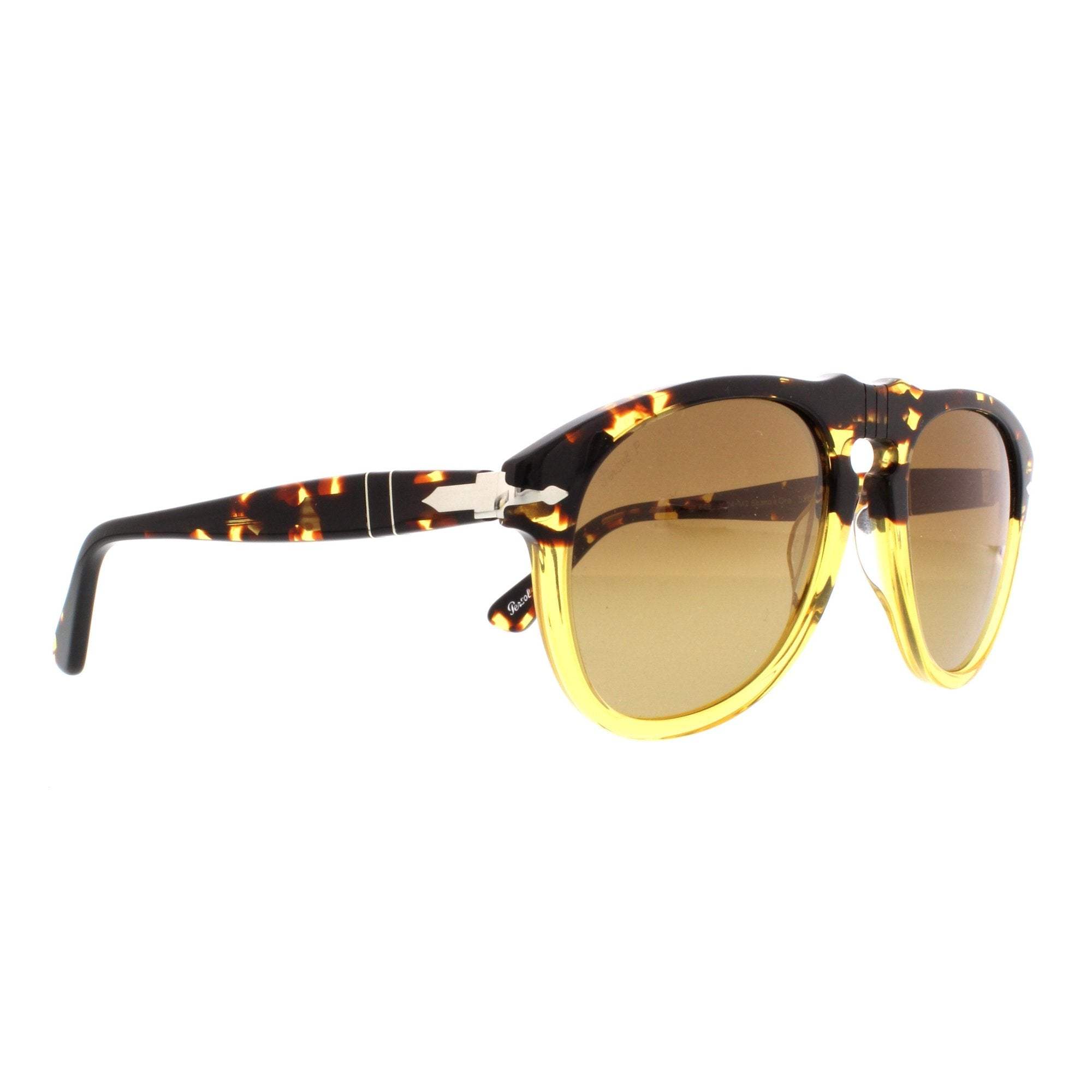 Persol PO649 1024-M2 - Ebano e Oro-Brown Faded Polarized by Persol for Unisex - 52-20-135 mm Sunglasses