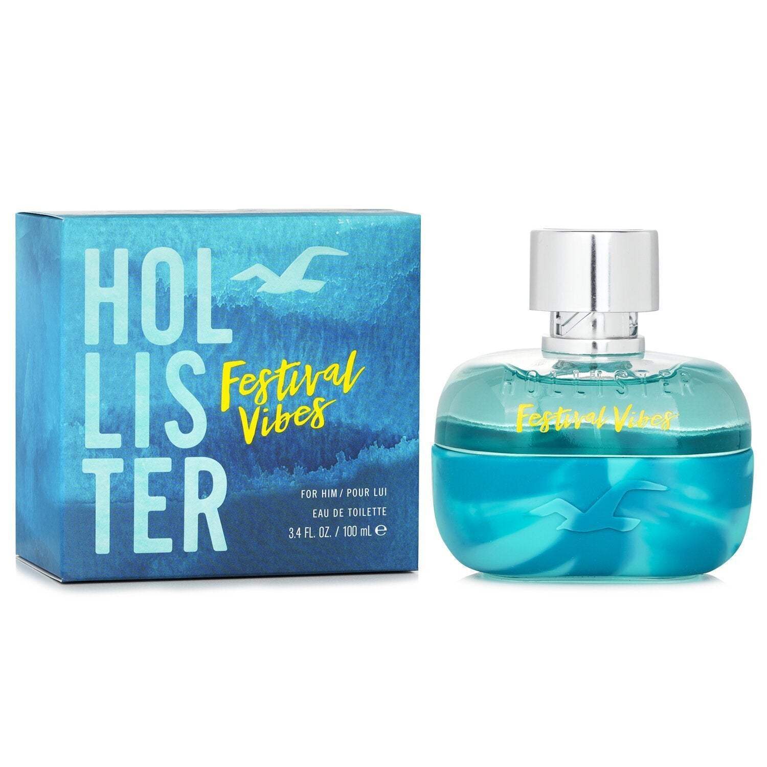 Festival Vibes by Hollister for Men - 3.4 oz EDT Spray (Tester)
