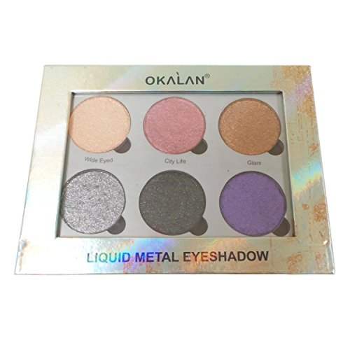 OKALAN Liquid Metal Eyeshadow Display Set, 12 Pieces