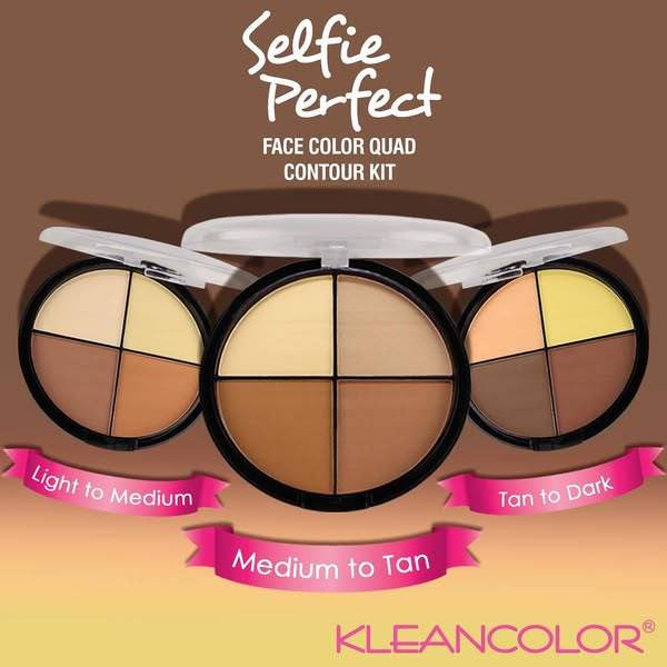 KLEANCOLOR Selfie Perfect Contour Kit - Tan to Dark