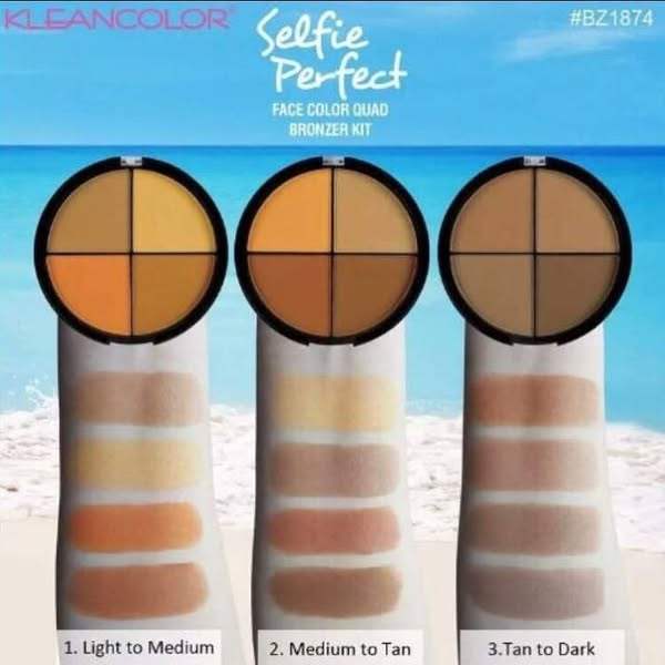 KLEANCOLOR Selfie Perfect Contour Kit - Tan to Dark