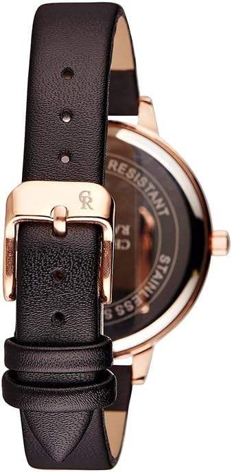 CRR004 La Romance - Silver/Grey Leather Strap Watch by Charlotte Raffaelli for Women - 1 Pc Watch