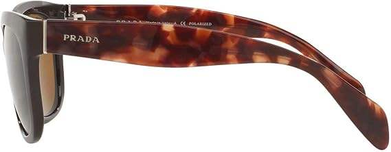Prada SPR 07P DHO-5Y1 - Brown-Brown Polarized by Prada for Women - 56-18-140 mm Sunglasses