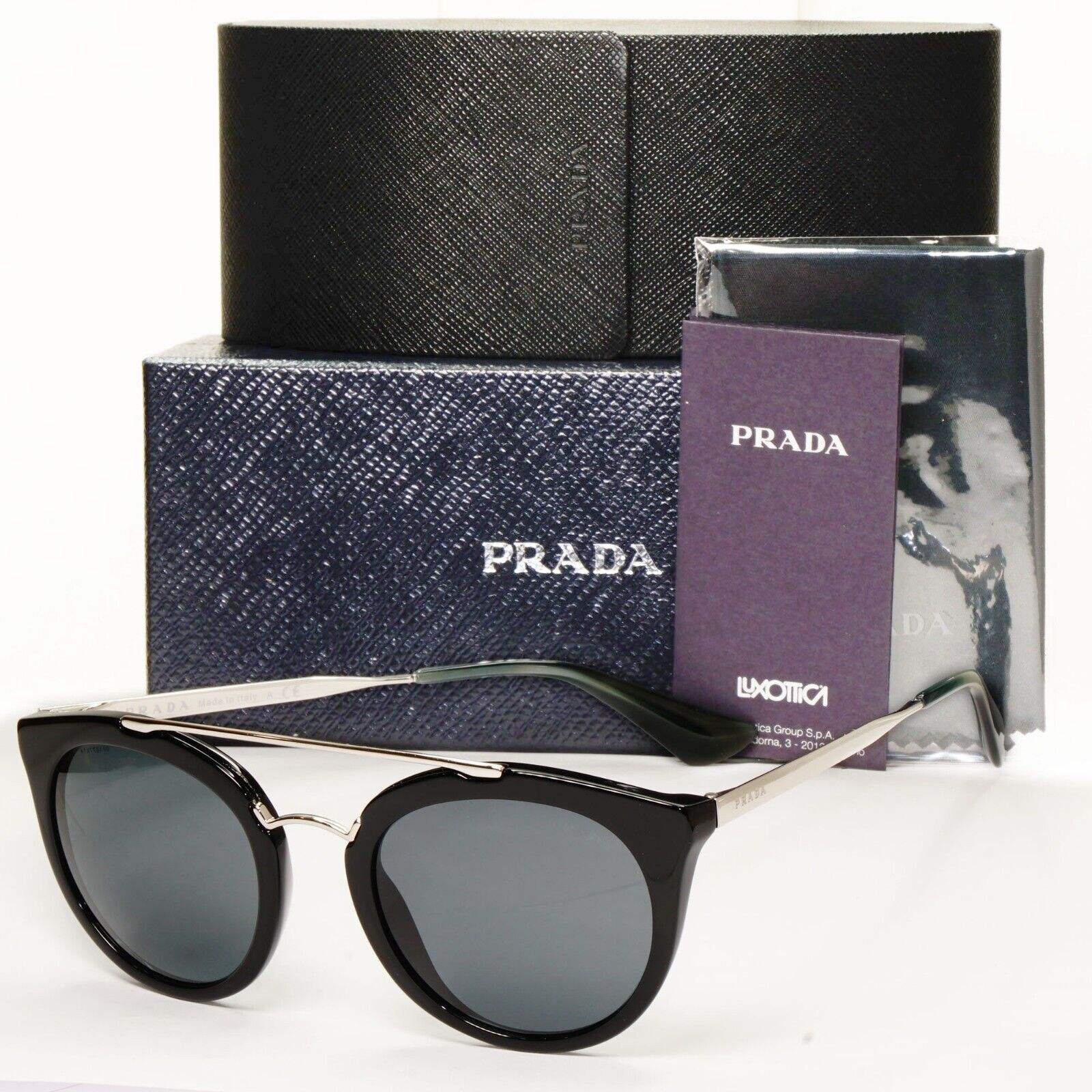 Prada SPR 23S 1AB-1A1 - Black Silver-Grey by Prada for Women - 52-22-140 mm Sunglasses