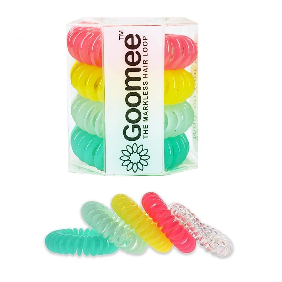 Active The Markless Hair Loop Set - Glow The Distance by Goomee for Women - 4 Pc Hair Tie