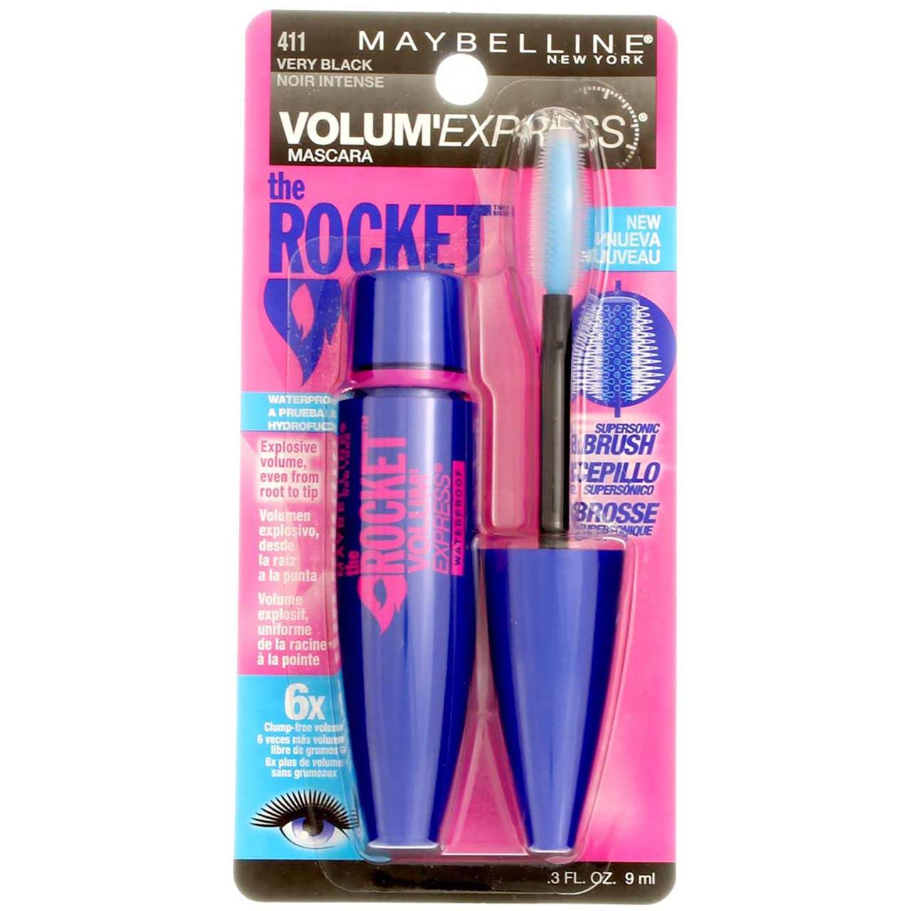 MAYBELLINE Volume Express The Rocket Waterproof Mascara - Very Black