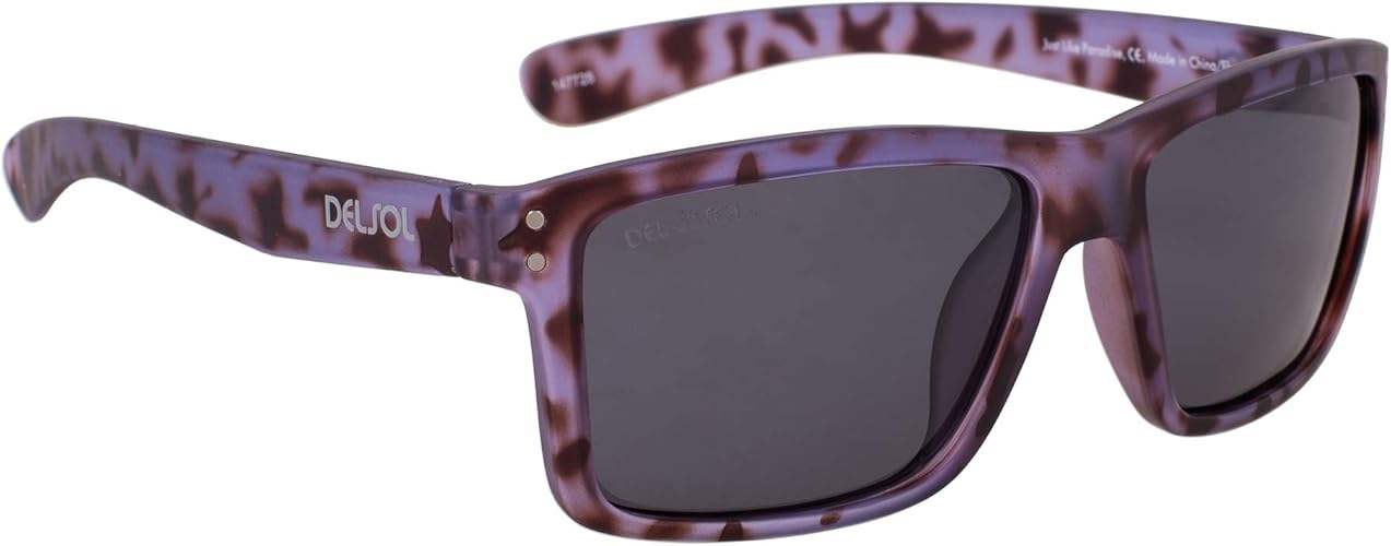 Solize Just Like Paradise - Clear Tortoise to Purple by DelSol for Unisex - 1 Pc Sunglasses