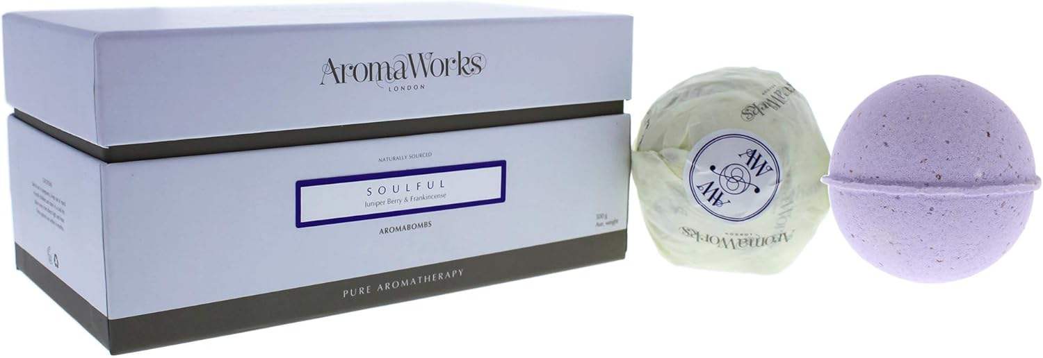 Soulful AromaBomb Duo by Aromaworks for Unisex - 2 x 8.81 oz Bath Bomb
