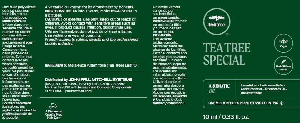 Tea Tree Essential Oil - Lemon Sage by Paul Mitchell for Unisex - 0.33 oz Oil