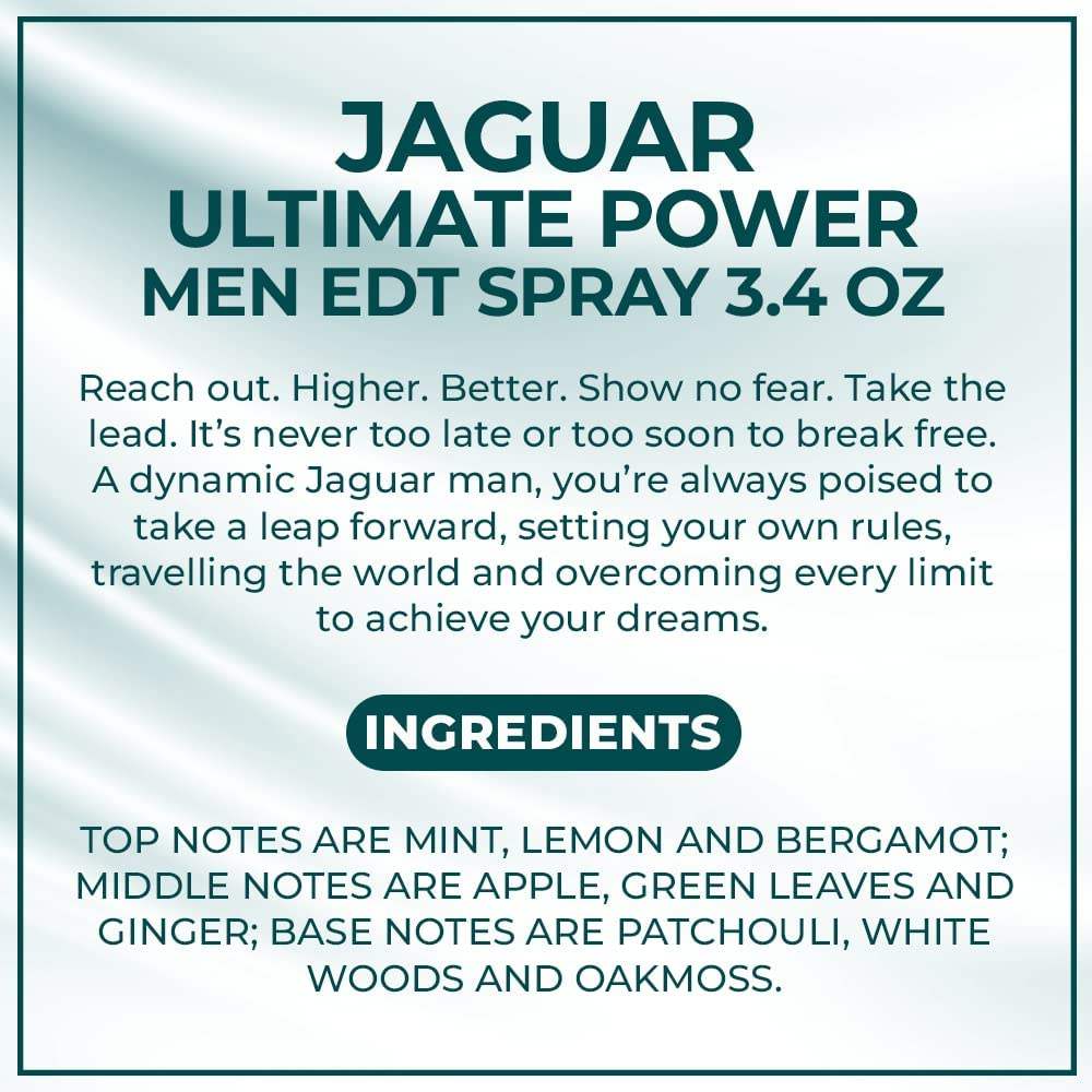 Ultimate Power by Jaguar for Men - 3.4 oz EDT Spray