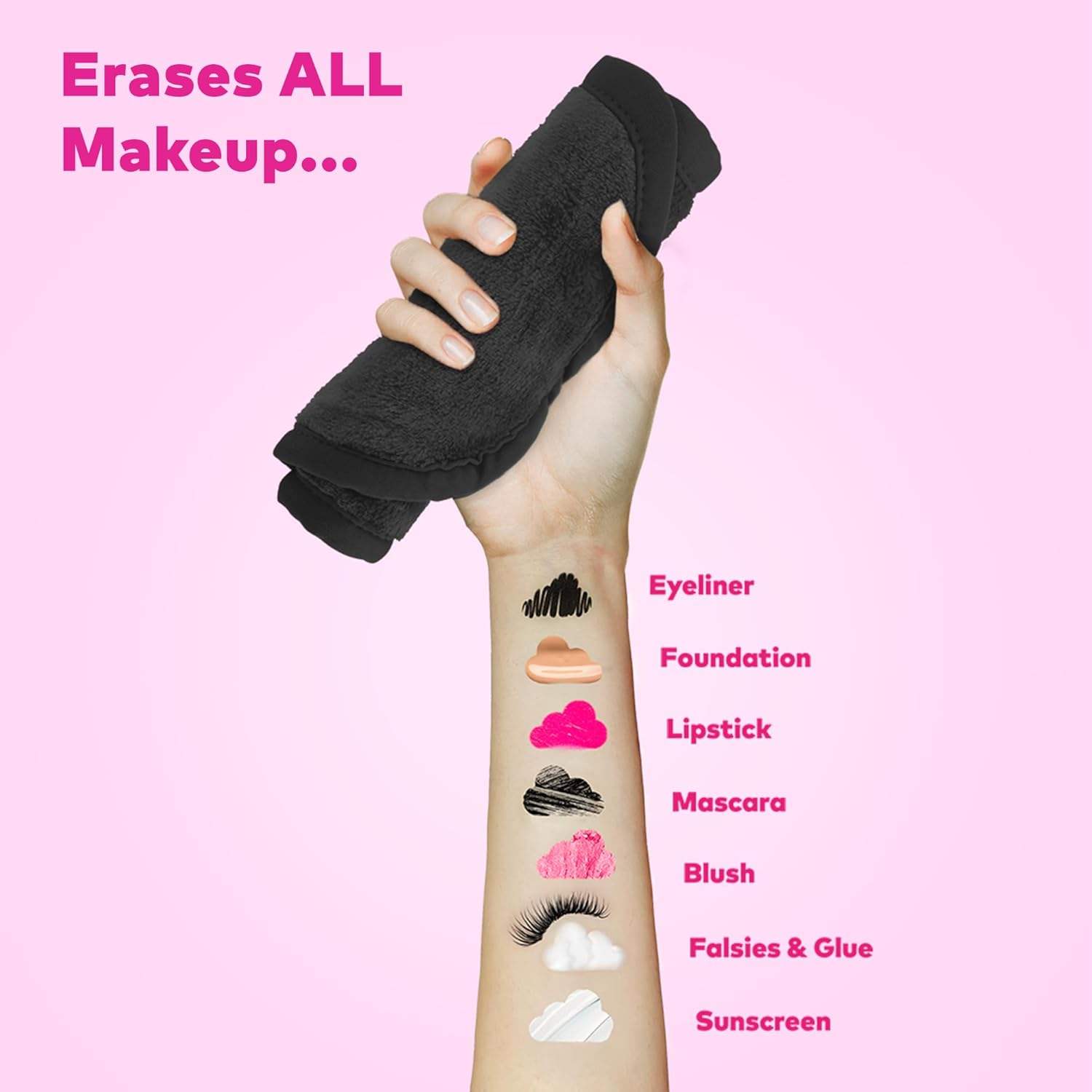 Makeup Remover Cloth - Black by MakeUp Eraser for Women - 1 Pc Cloth