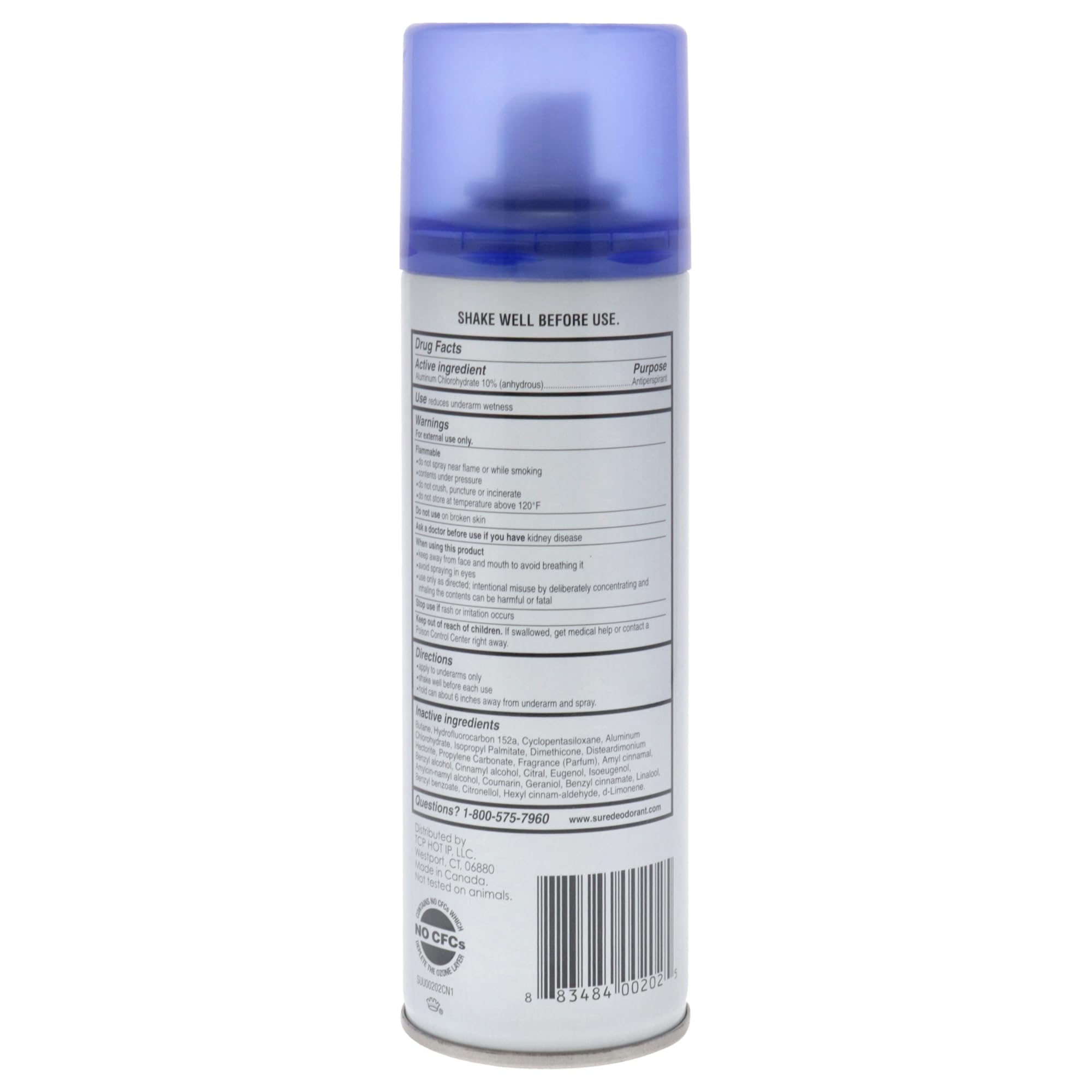 Aerosol Regular Scent Anti-Perspirant and Deodorant by Sure for Unisex - 6 oz Deodorant Spray - Pack of 6