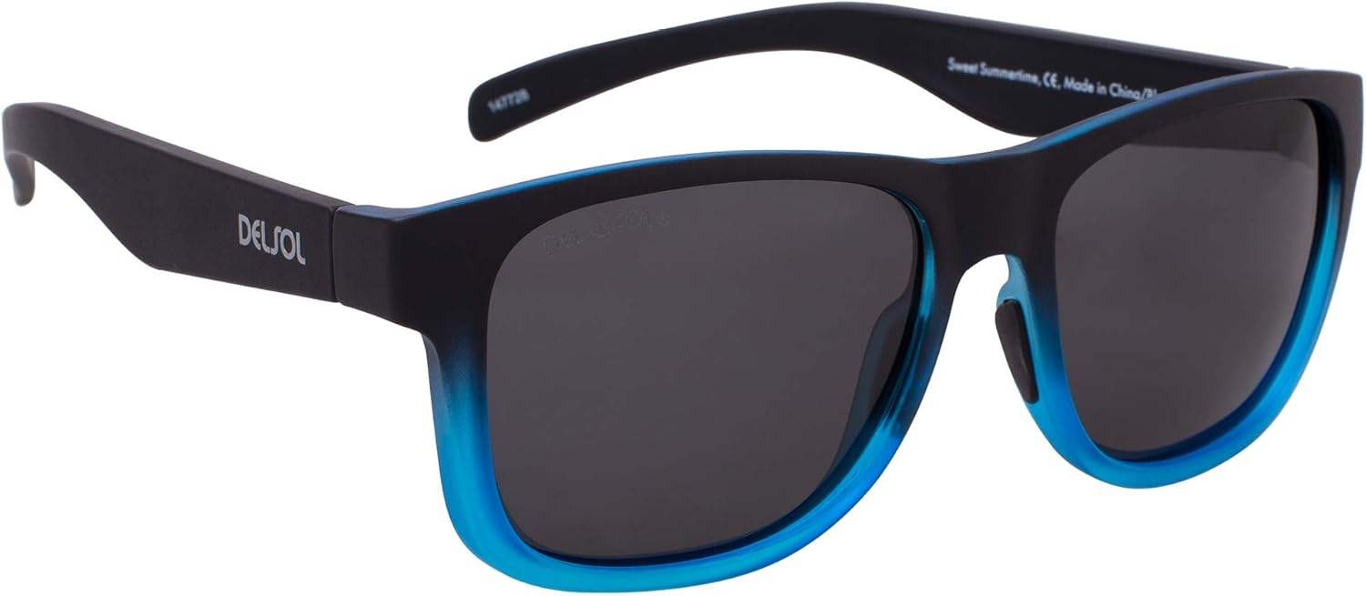 Solize Sweet Summertime - Black and Light Blue to Blue by DelSol for Unisex - 1 Pc Sunglasses