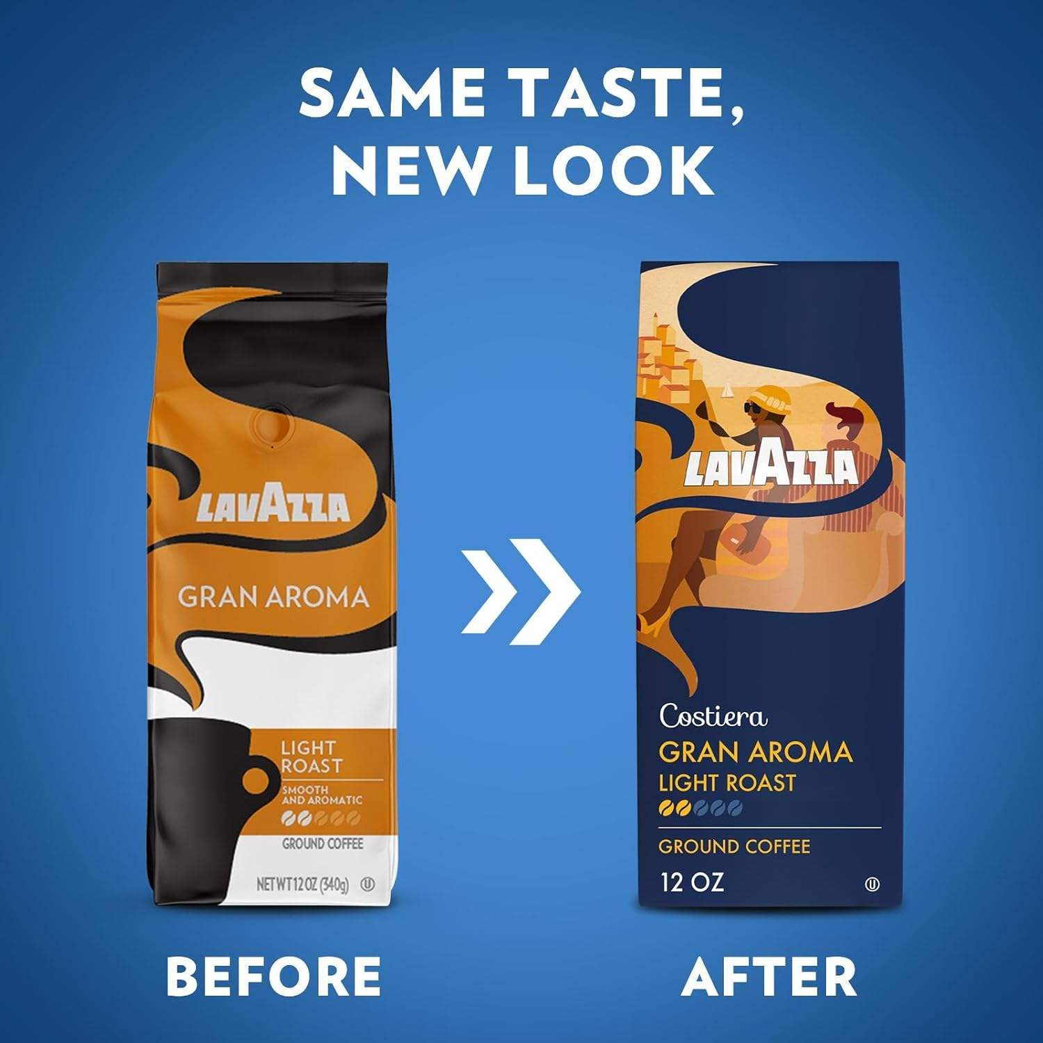 Gran Aroma Medium Roast Ground Coffee by Lavazza for Unisex - 12 oz Coffee