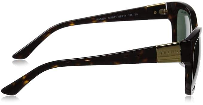 Ralph Lauren RA5208 1378-71 - Dark Tortoise-Green Solid by Ralph Lauren for Women - 55-17-135 mm Sunglasses