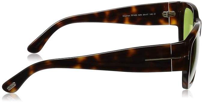 Tom Ford TF493 52N Stephen - Dark Havana-Green by Tom Ford for Women - 54-17-140 mm Sunglasses