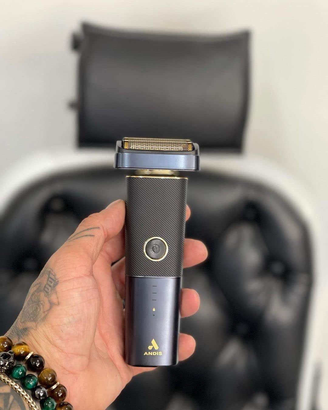 Andis 17300 reSURGE Electric Lithium Titanium Precision Foil Wet/Dry Rechargeable Shaver for male, Black - BarberSets