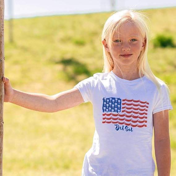 Kids Crew Tee - Tropical Americana by DelSol for Kids - 1 Pc T-Shirt (YM)