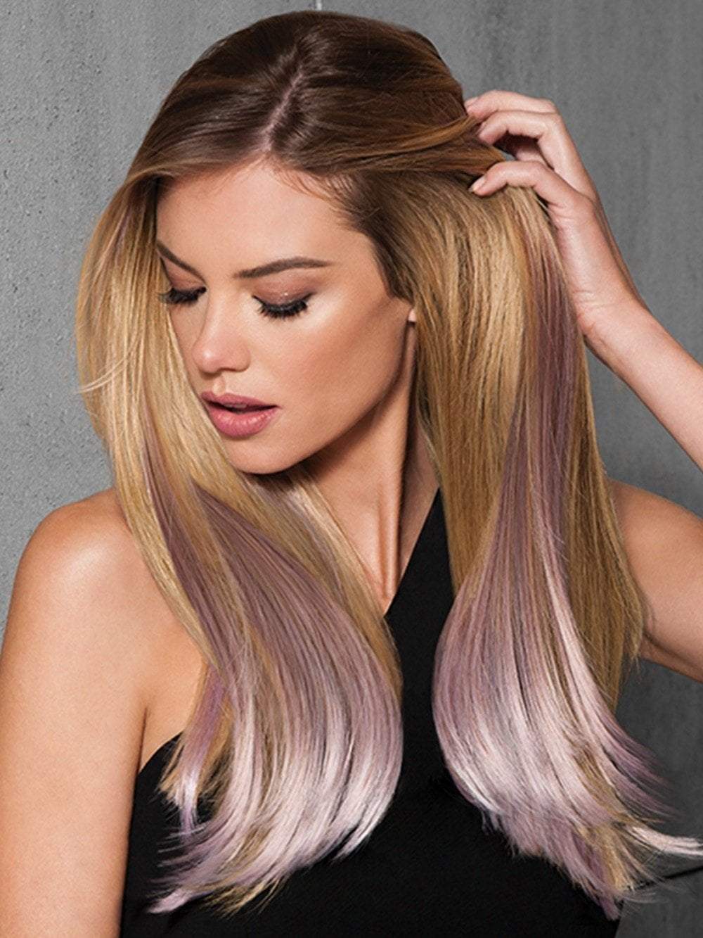 Straight Color Extension Kit - Chrome Mist by Hairdo for Women - 6 x 23 Inch Hair Extension