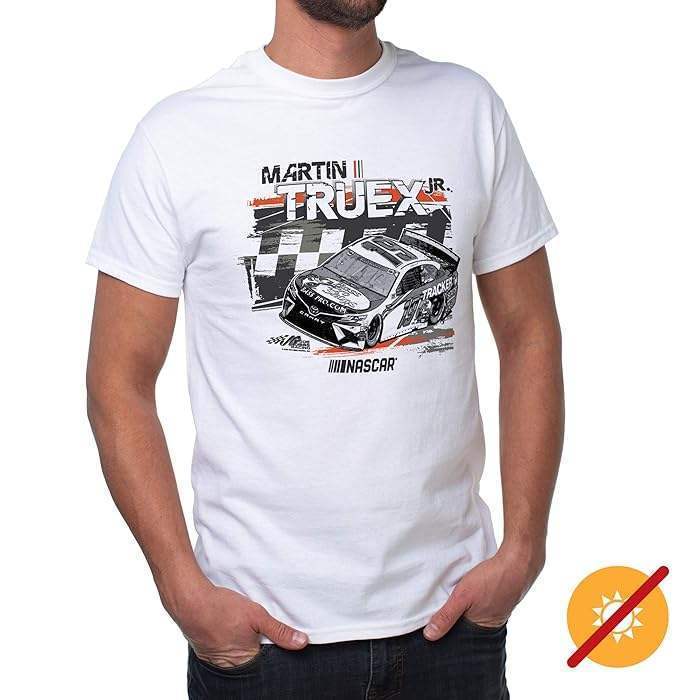 NASCAR Mens Classic Crew Tee - Martin Truex Jr - 2 White by DelSol for Men - 1 Pc T-Shirt (2XL)