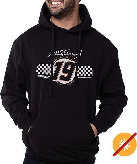 NASCAR Hooded Sweatshirt - Martin Truex Jr - 1 Black by DelSol for Men - 1 Pc T-Shirt (L)