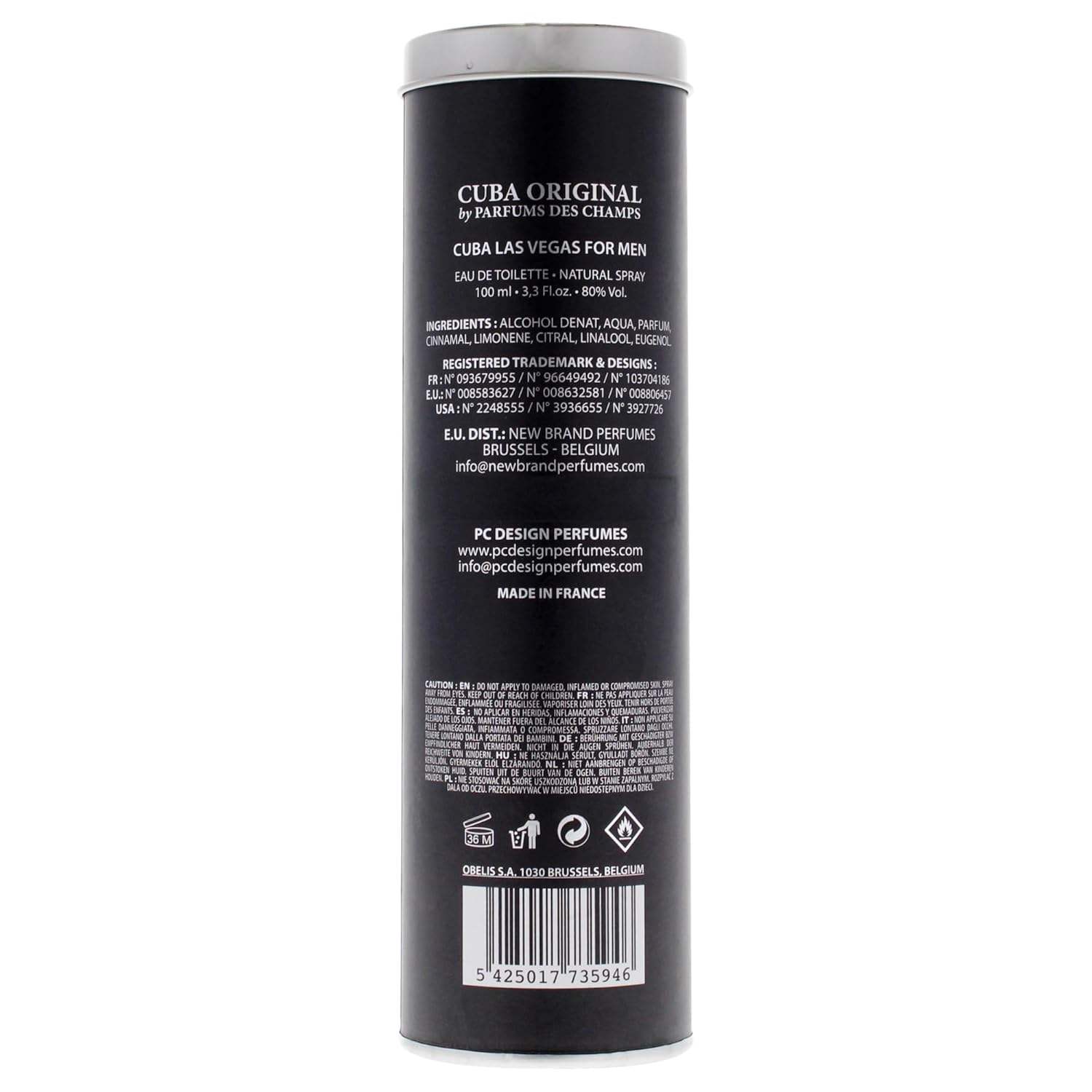 Cuba City Las Vegas by Cuba for Men - 3.3 oz EDT Spray