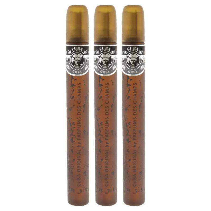 Cuba Grey by Cuba for Men - 1.17 oz EDT Spray - Pack of 3