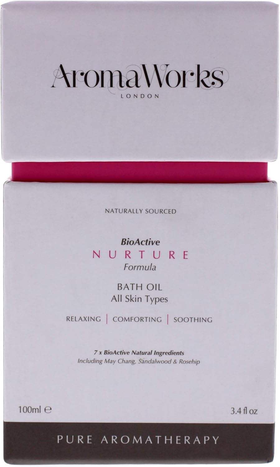Nurture Bath Oil by Aromaworks for Unisex - 3.4 oz Oil