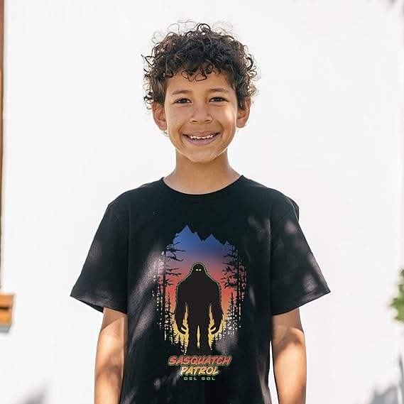 Kids Crew Tee - Sasquatch - Black by DelSol for Kids - 1 Pc T-Shirt (YXS)