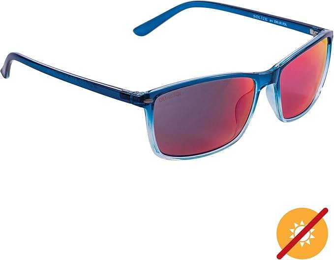 Solize Good Vibes Only - Clear-Blue by DelSol for Unisex - 1 Pc Sunglasses