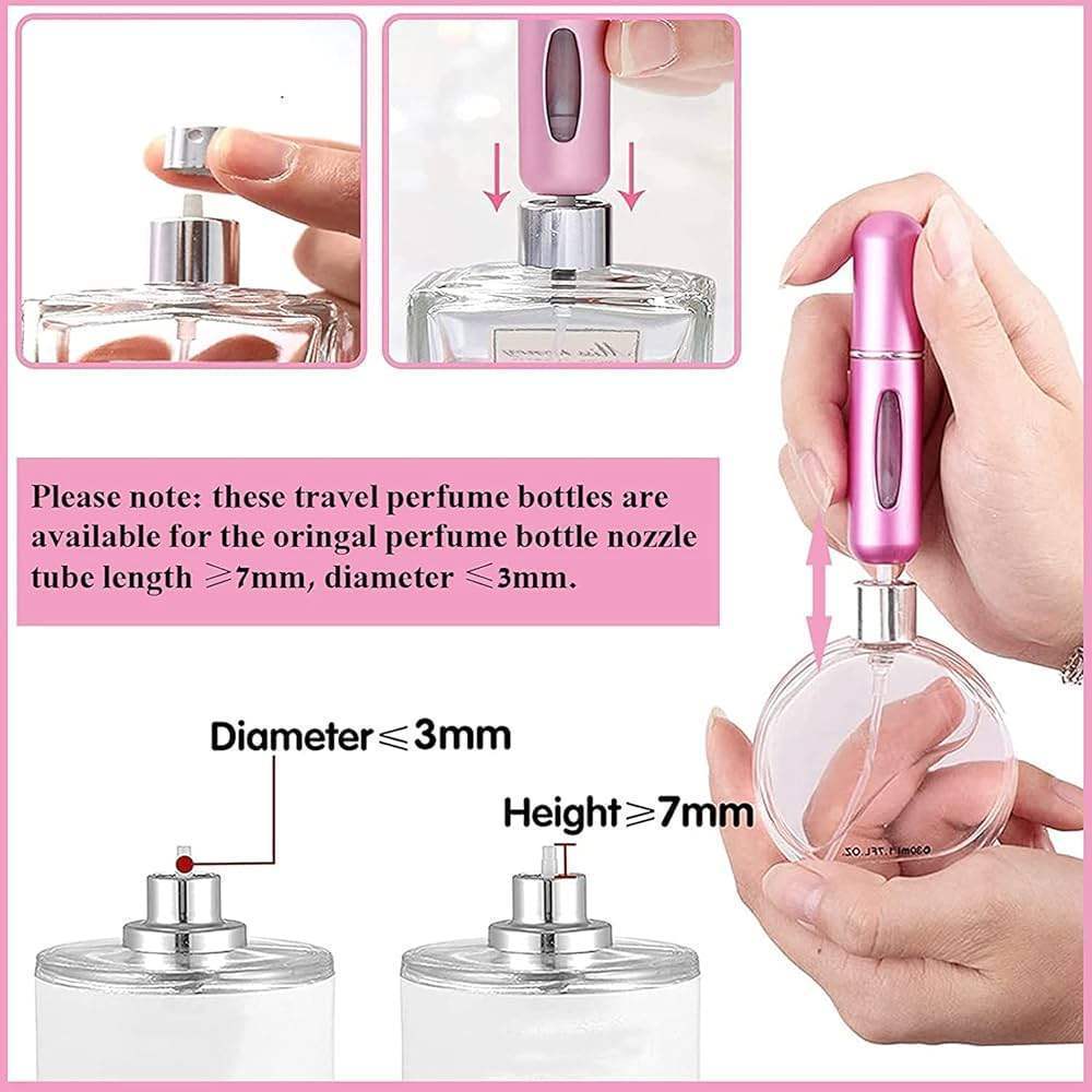 Classic Perfume Atomizer - Pink by Travalo for Unisex - 0.17 oz Refillable Spray (Empty)