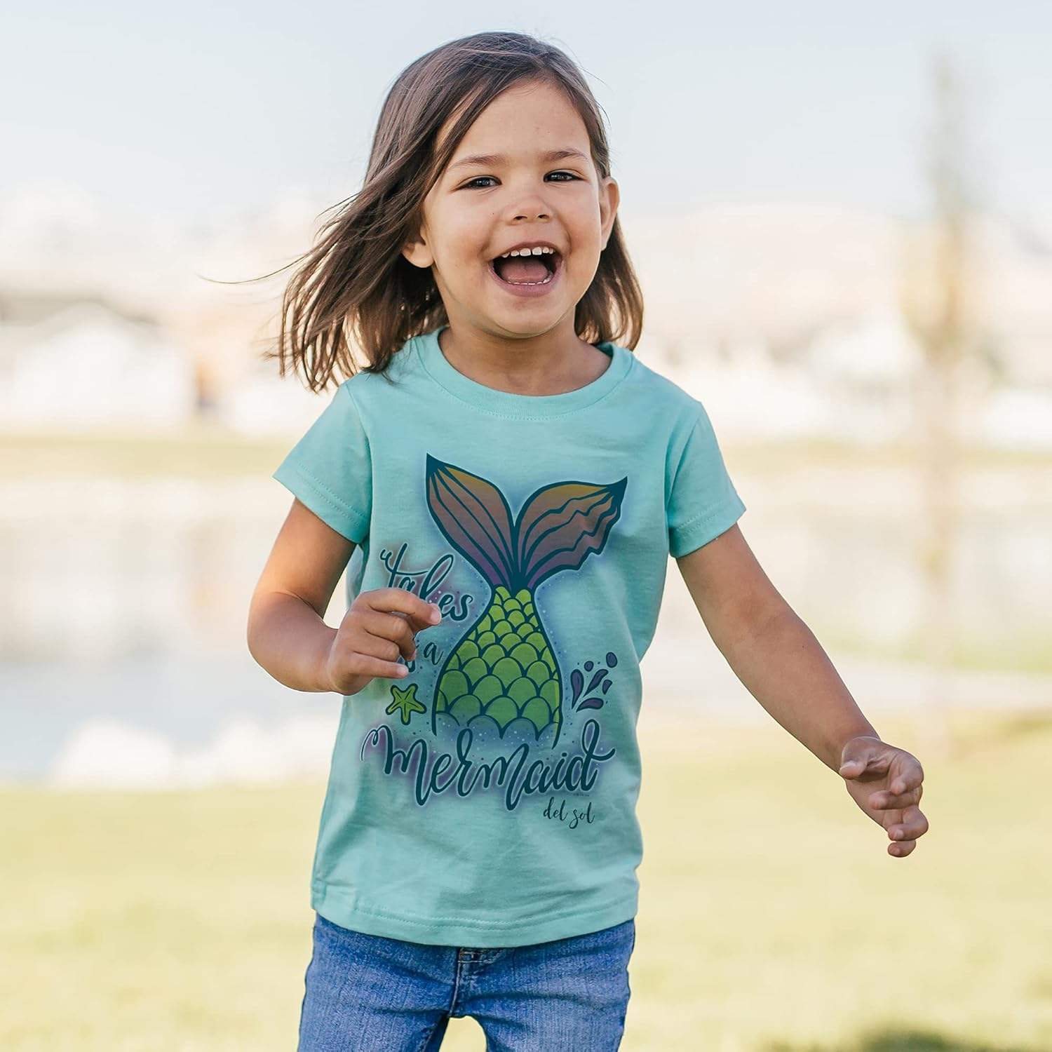 Girls Crew Tee - Tales of a Mermaid - Chill by DelSol for Women - 1 Pc T-Shirt (2T)