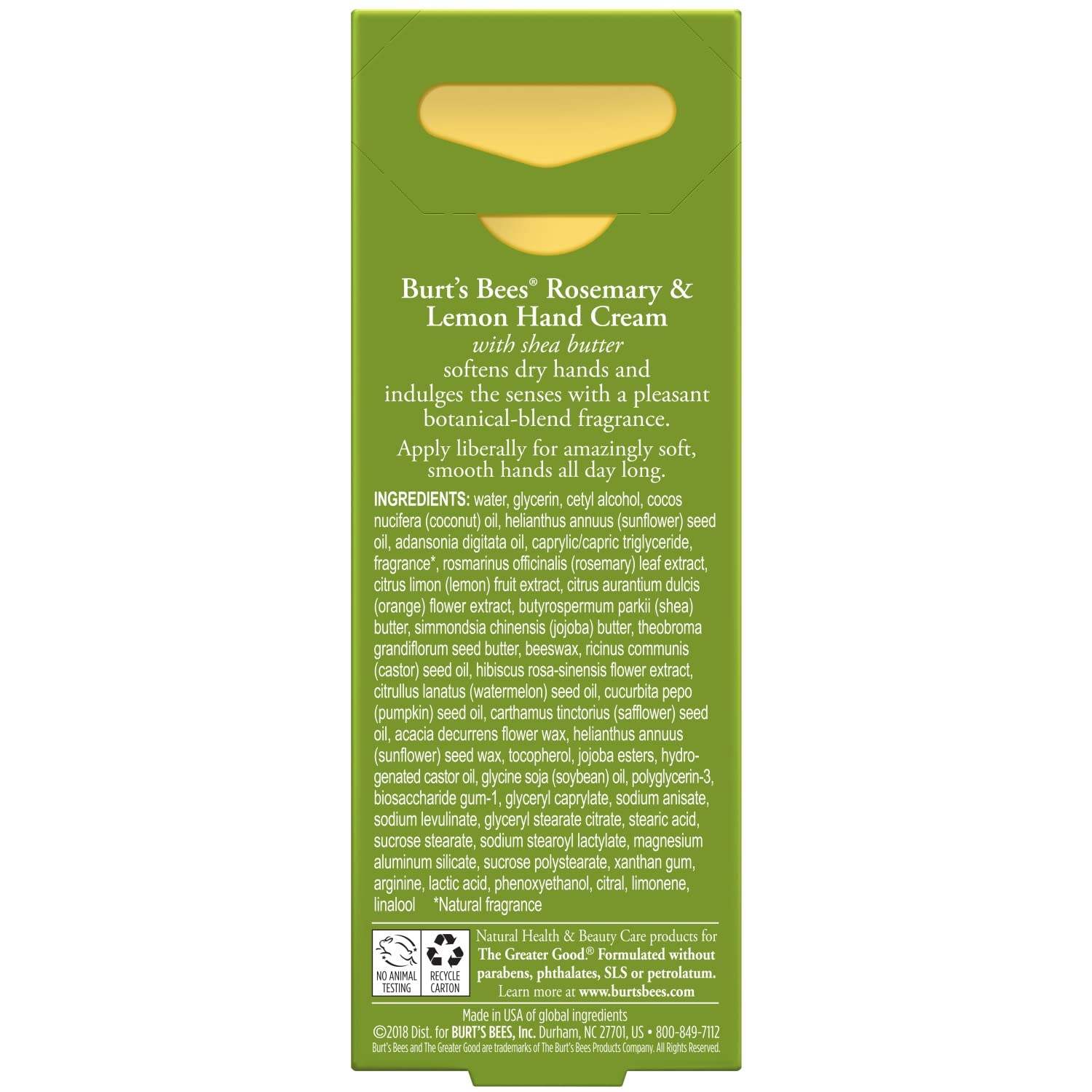 Rosemary and Lemon Hand Cream by Burts Bees for Unisex - 1 oz Hand Cream
