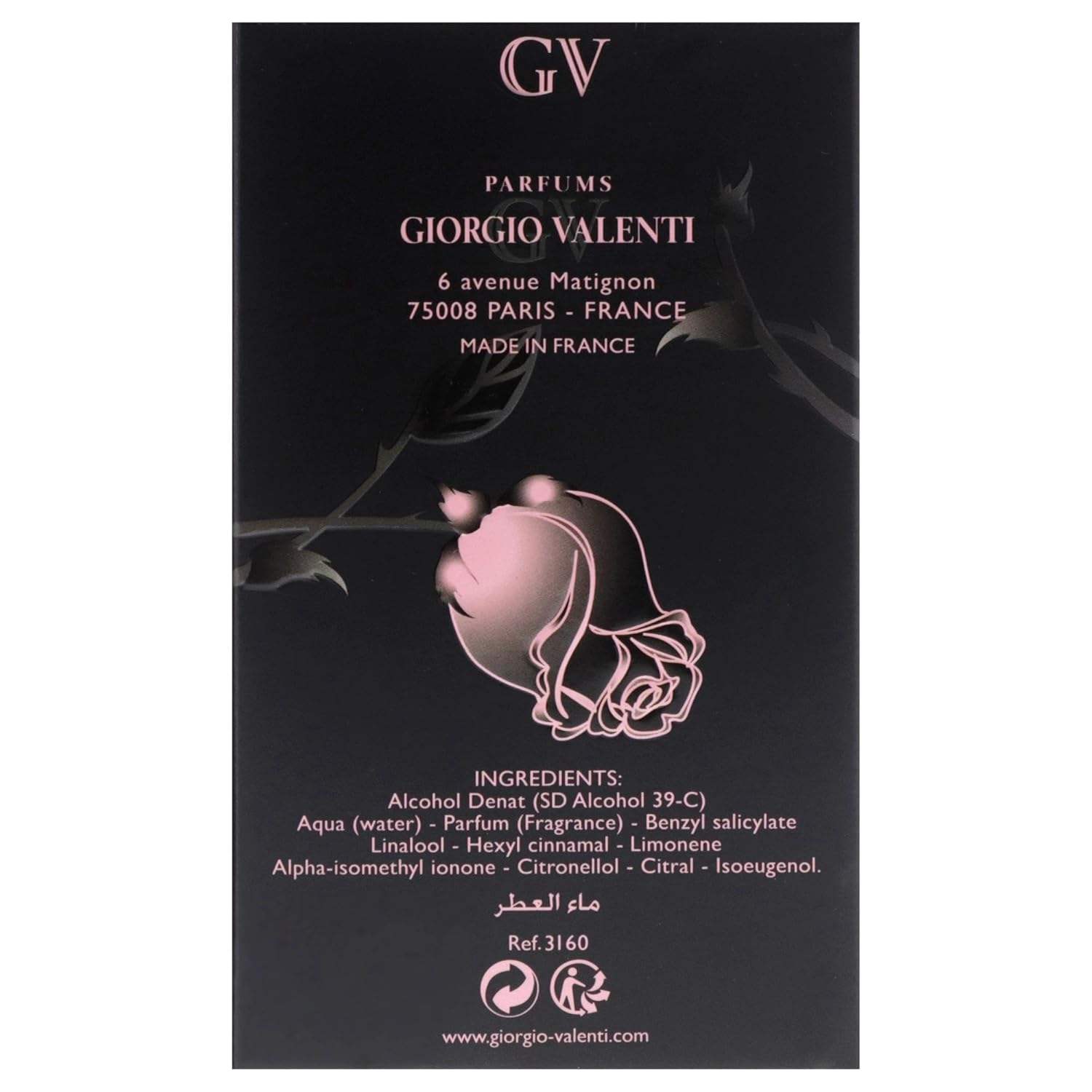 Rose Noire Absolue by Giorgio Valenti for Women - 3.3 oz EDP Spray