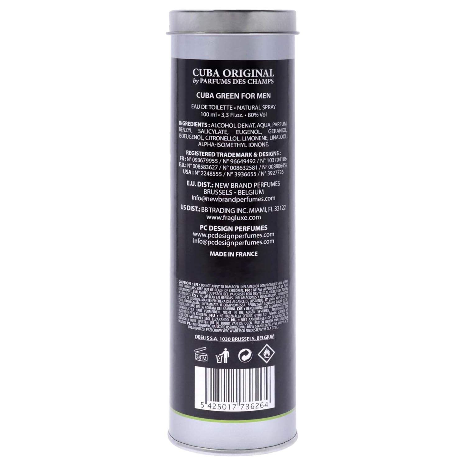Cuba Green by Cuba for Men - 3.3 oz EDT Spray
