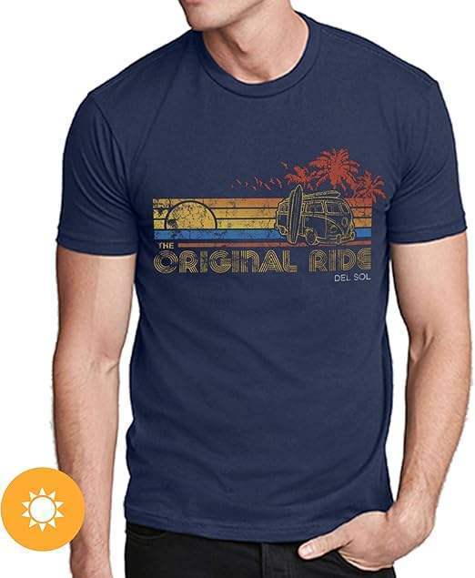 Men Crew Tee - Original Ride - Indigo by DelSol for Men - 1 Pc T-Shirt (Small)