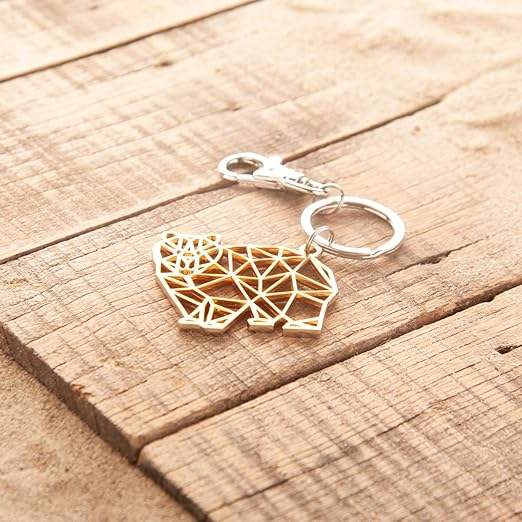 Color-Changing Key Chain Metal Bear - Gold by DelSol for Women - 1 Pc Keychain - Pack of 3