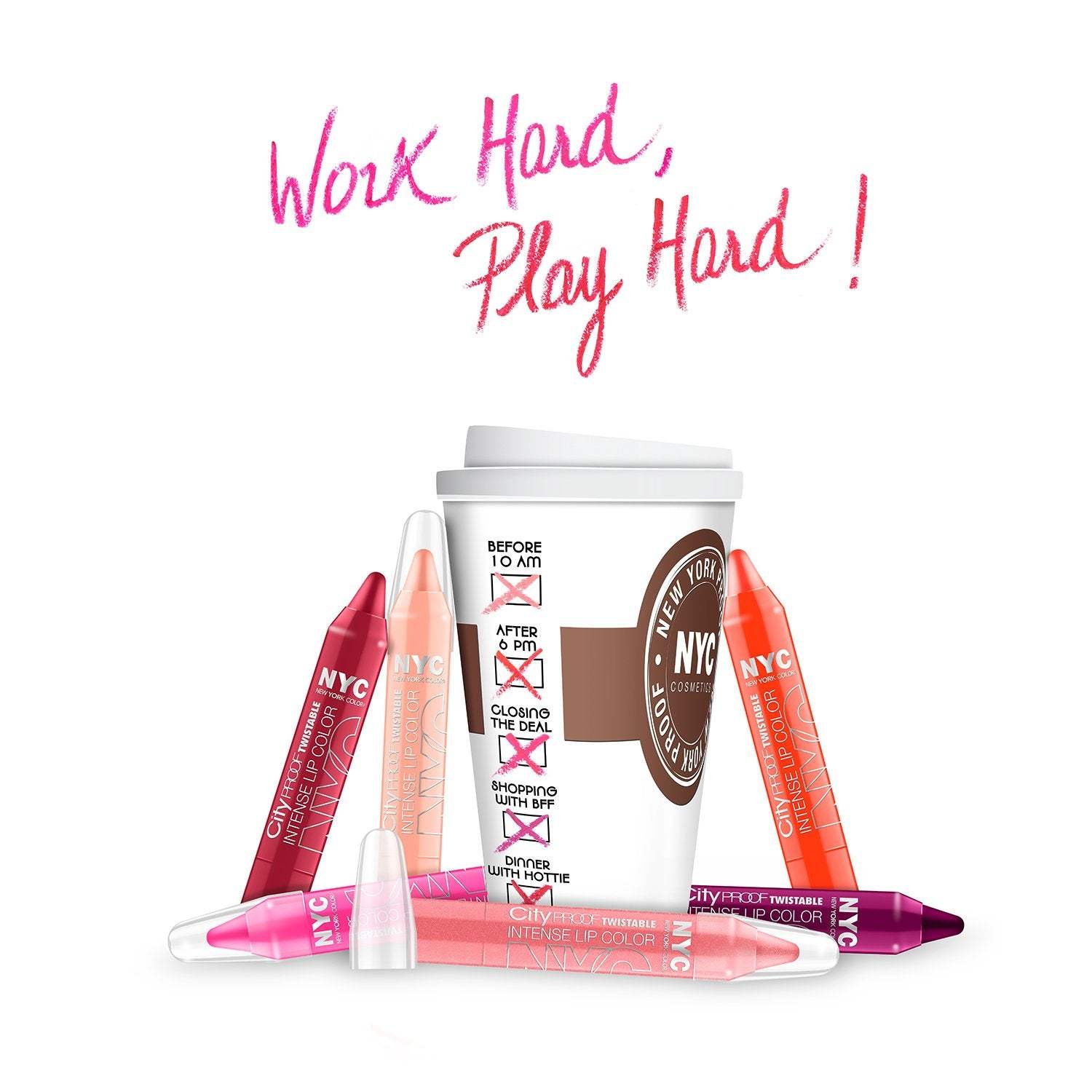 NYC City Proof Twistable Intense Lip Color - Fulton St Fuchsia