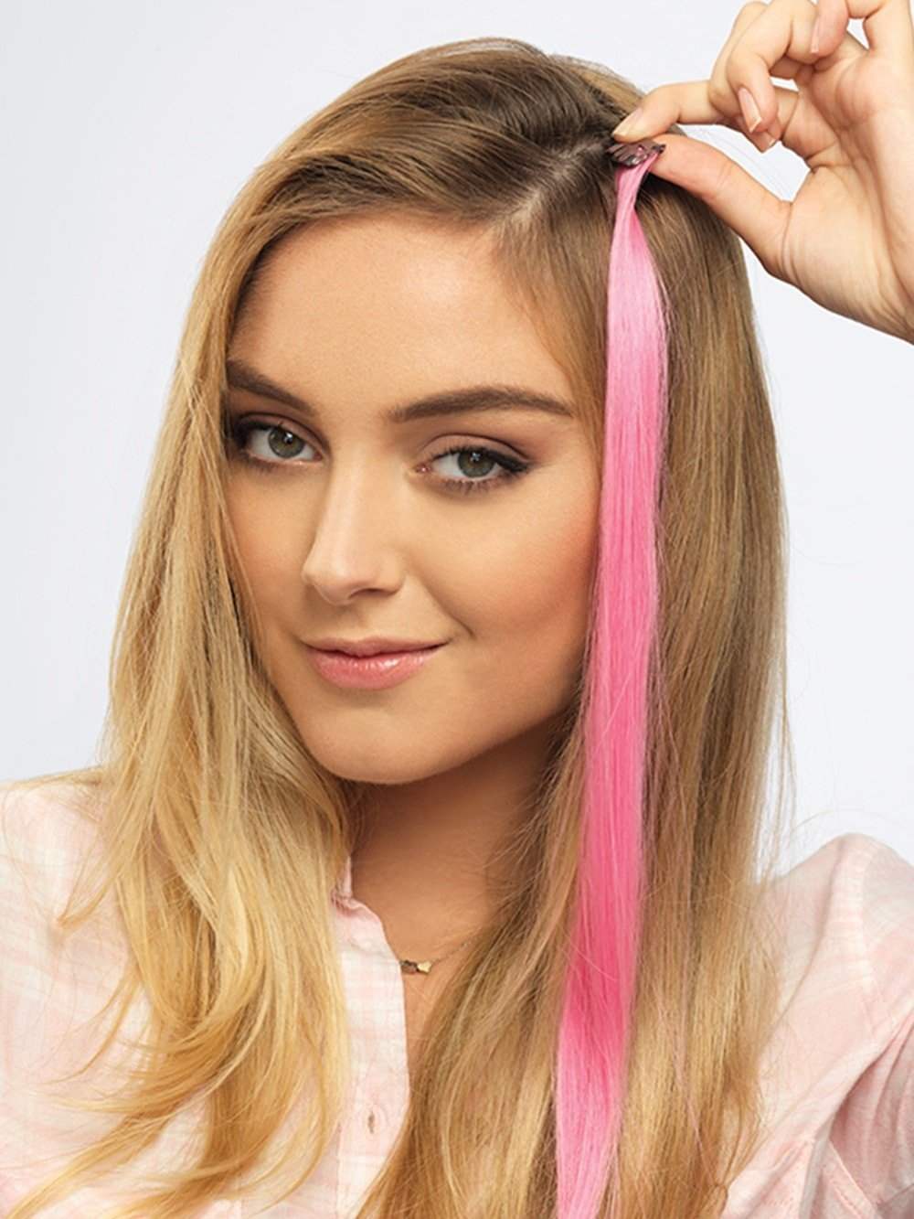 Pop Color Strip Extension - Blue Frosting by Hairdo for Women - 18 Inch Hair Extension