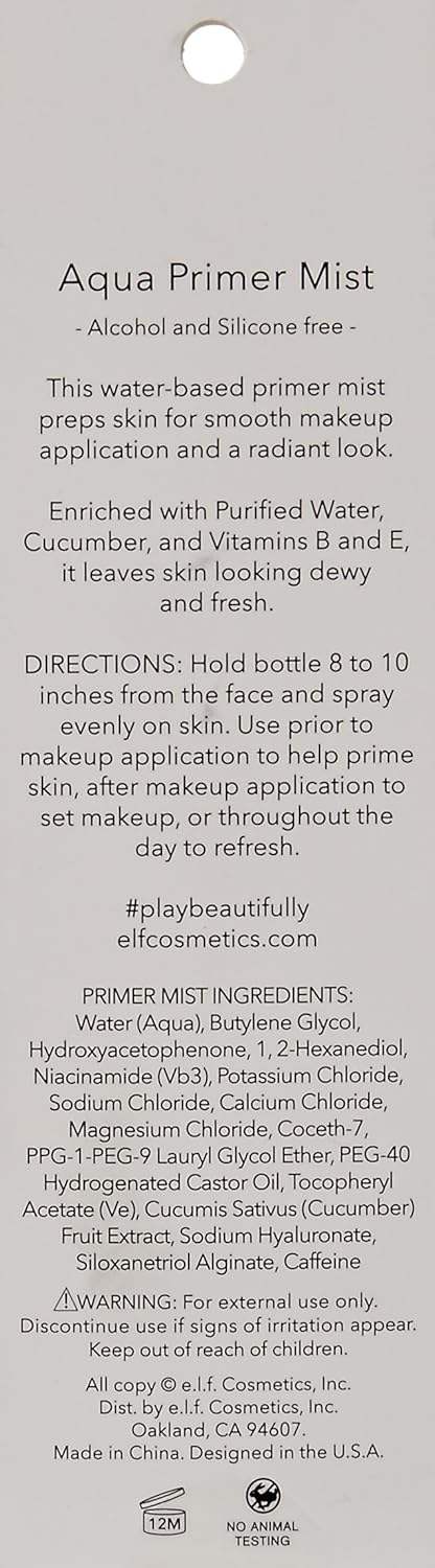 e.l.f. Aqua Beauty Primer Mist (NOF)