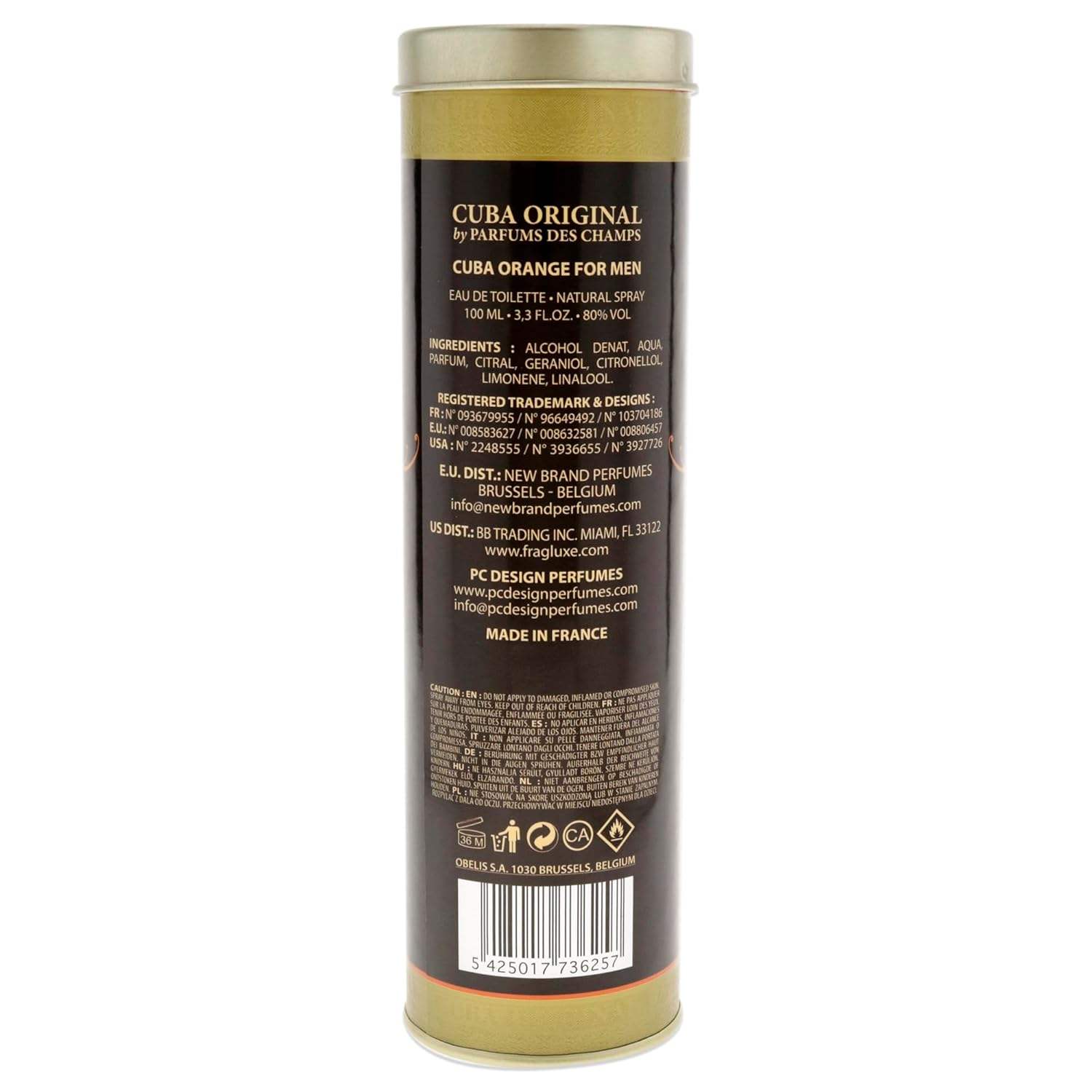 Cuba Orange by Cuba for Men - 3.3 oz EDT Spray