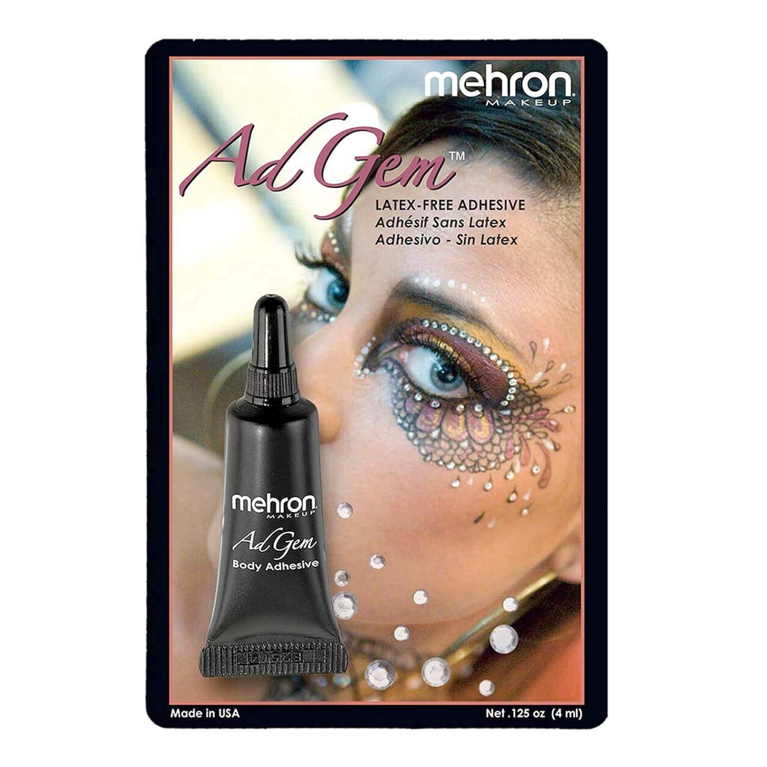 mehron AdGem Latex Free Adhesive - w/12 Rhinestones