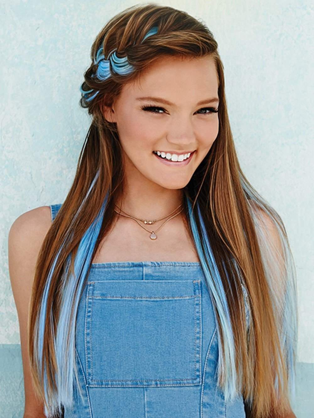 Pop Color Strip Extension - Party Dress Green by Hairdo for Women - 18 Inch Hair Extension