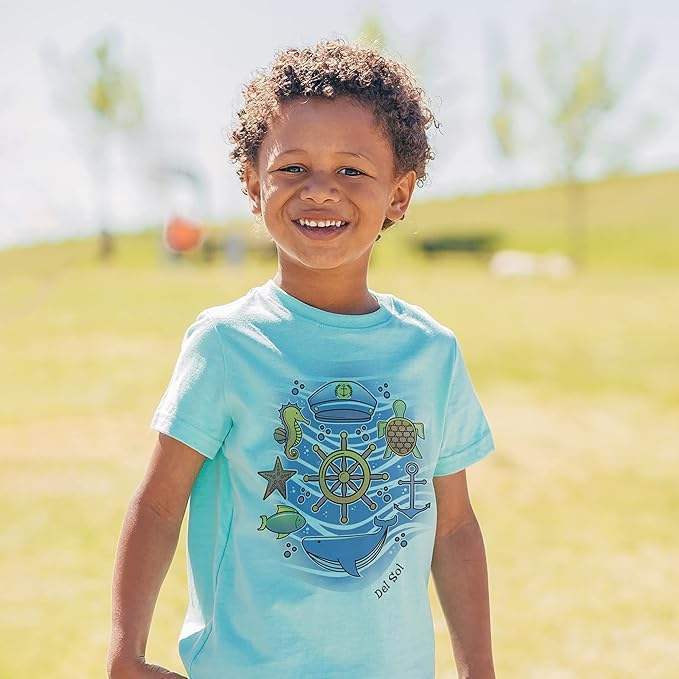 Kids Crew Tee - Sea Adventure by DelSol for Kids - 1 Pc T-Shirt (2T)