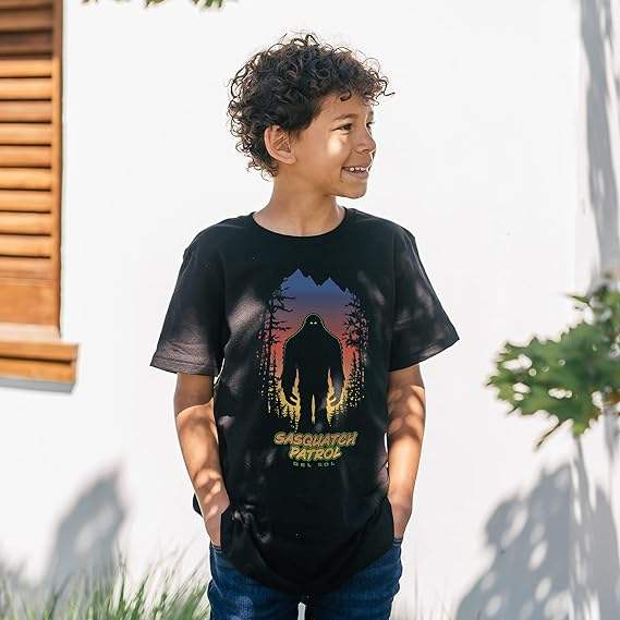Kids Crew Tee - Sasquatch - Black by DelSol for Kids - 1 Pc T-Shirt (YS)