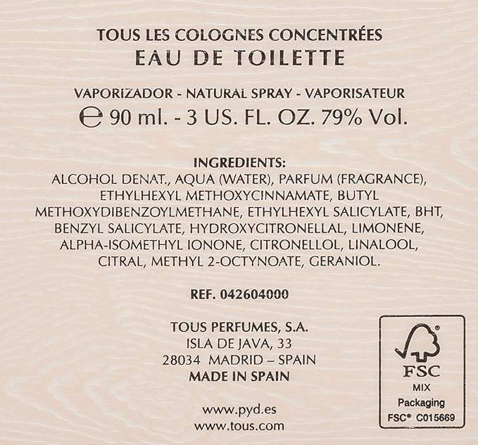 Tous Man Les by Tous for Men - 3.4 oz EDT Spray (Tester)