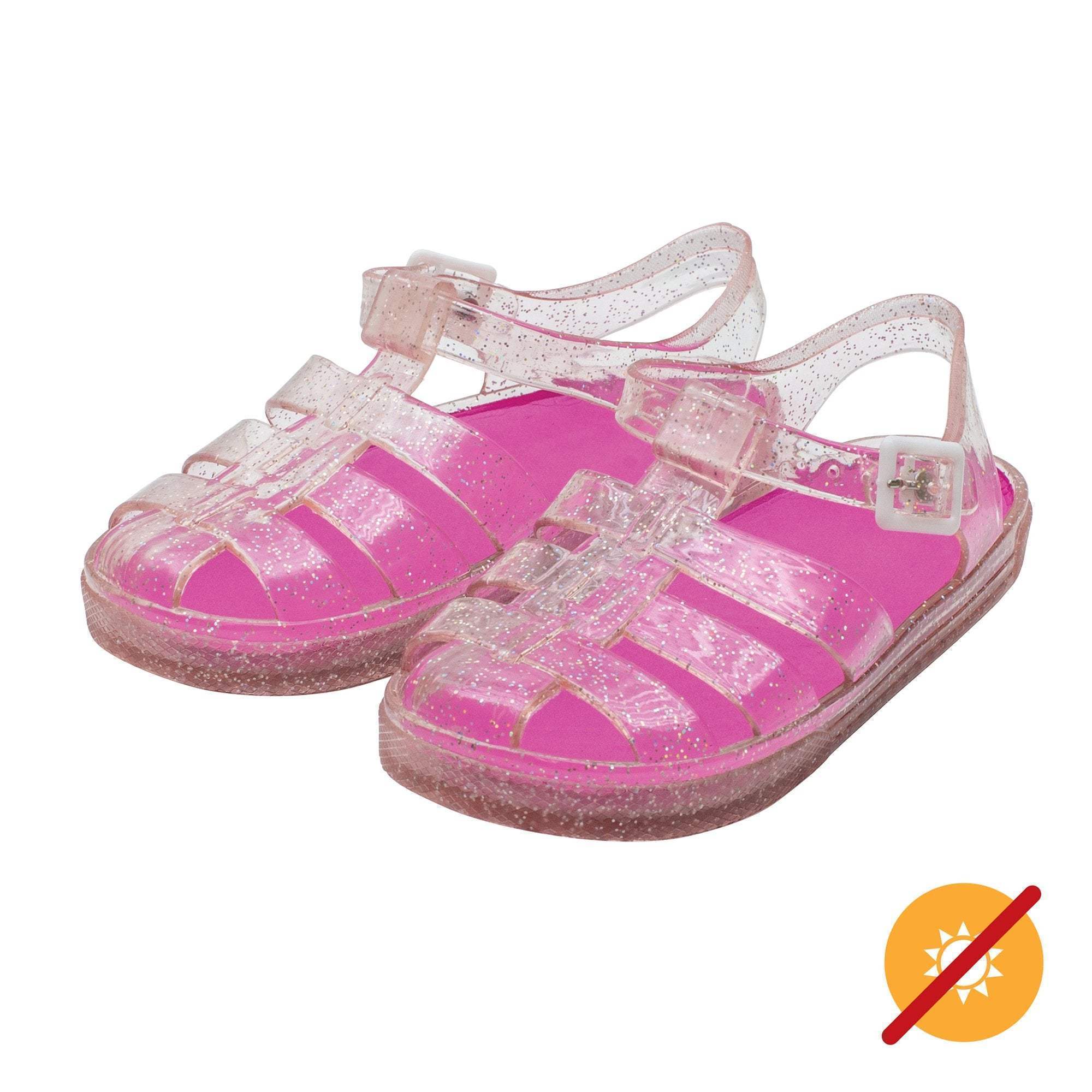 Heart Sole Girl Jellies Shoes - 6 Pink by DelSol for Kids - 1 Pair Shoes