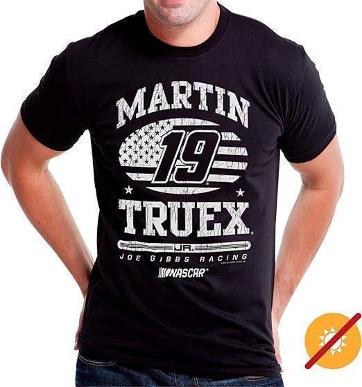 NASCAR Mens Classic Crew Tee - Martin Truex Jr - 7 Black by DelSol for Men - 1 Pc T-Shirt (S)
