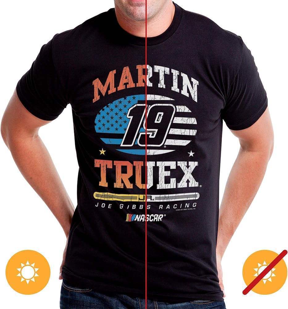 NASCAR Mens Classic Crew Tee - Martin Truex Jr - 7 Black by DelSol for Men - 1 Pc T-Shirt (S)